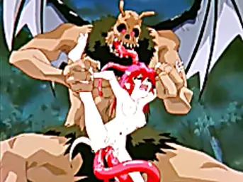 Redhead anime cutie giant monster bat fucked