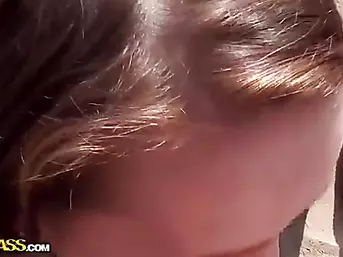 Real pick up fuck with babe near the field