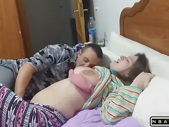 Authentic couple I try her big tits and sip her breast milk I fuck hard