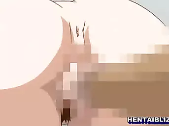 Cute hentai schoolgirl hot fucked in the public train