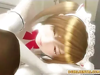Shemale 3d hentai maid tittyfucked and hot pussy fucked