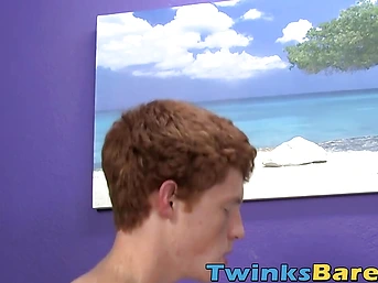 Ginger cutie Alan Parish banged raw after deepthroating cock