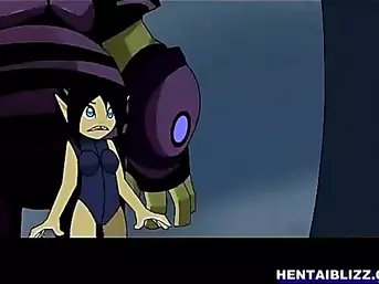 Hentai cutie brutally fucked by monster