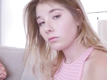 Blonde teen stepsis gets pounded doggystyle blowjob