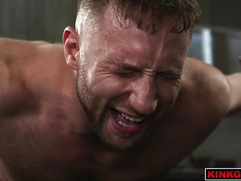 Can Miles Fallon endure the pain? Brogan flog, face, and anal fuck Fallon!