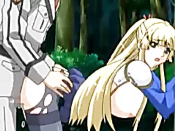 Busty hentai doggystyle wetpussy fucked in the forest