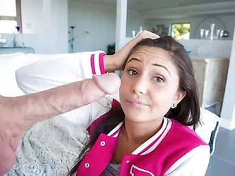 Teen Ariana Marie sucks and is doggy fucked